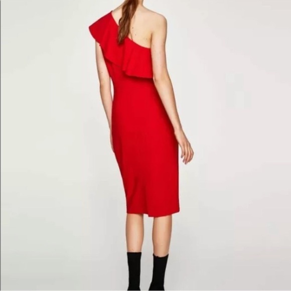 ZARA | Red Midi Dress - Picture 3 of 5